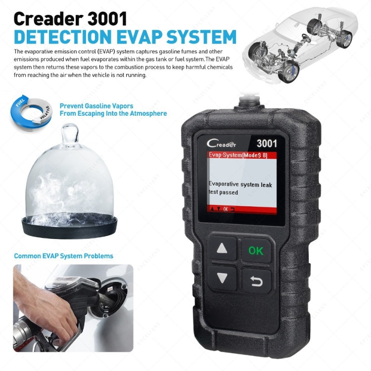 Launch Creader CR3001 Car Color Screen Code Reader OBD2 Fault Detector Diagnostic Tool - Code Readers & Scan Tools by PMC TechLife | Online Shopping South Africa | PMC TechLife