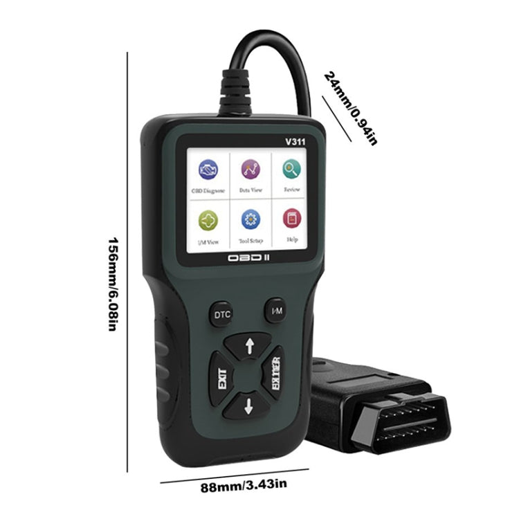 V311 OBD2 Scanner Color Screen Car Fault Detector 8 ~ 36V, Supports Chinese/English/French/German - Code Readers & Scan Tools by PMC TechLife | Online Shopping South Africa | PMC TechLife