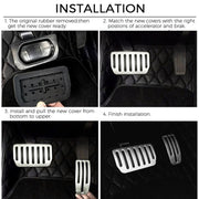 3 in 1 Car Non-Slip Pedals Foot Brake Pad Cover Set for Tesla Model S / X
