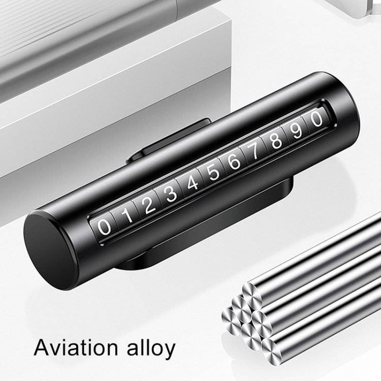 Car Metal Roller Creative Temporary Parking Card Parking Number Card (Silver Grey) - free shipping - PMC TechLife - Order now!