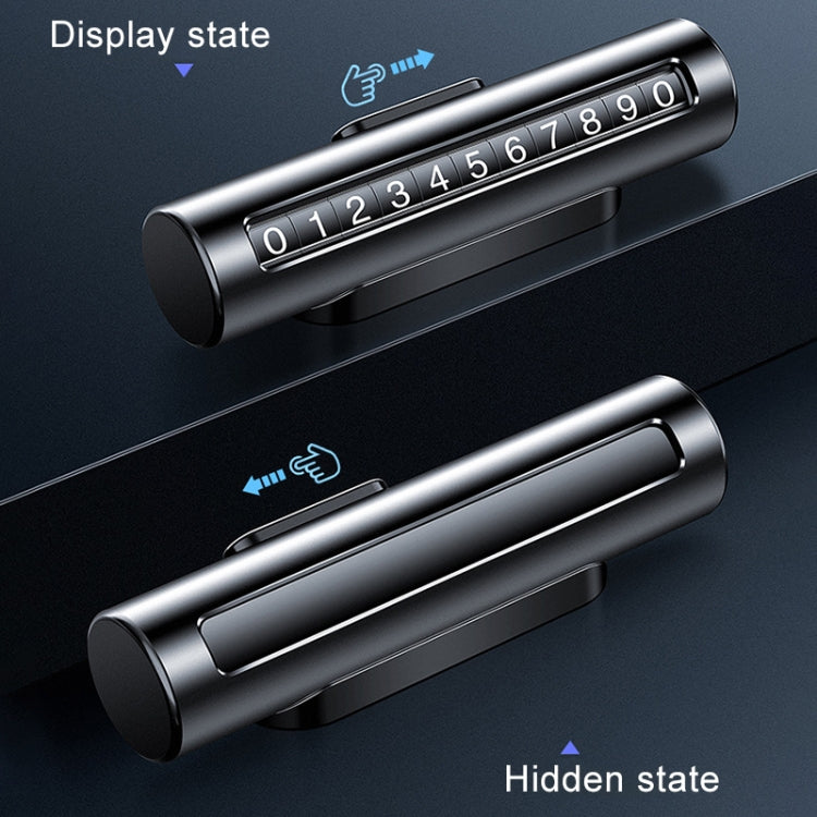 Car Metal Roller Creative Temporary Parking Card Parking Number Card (Silver Grey) - free shipping - PMC TechLife - Order now!