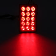 DC12V 1W Car Square Highlight Brake Lights Reversing Light with 15LEDs SMD-3528 (Red)