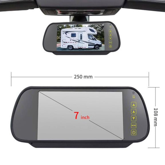 PZ466 Car Water-resistant 170 Degree Brake Light View Camera + 7 inch Rearview Monitor for Ford Transit 2014-2015
