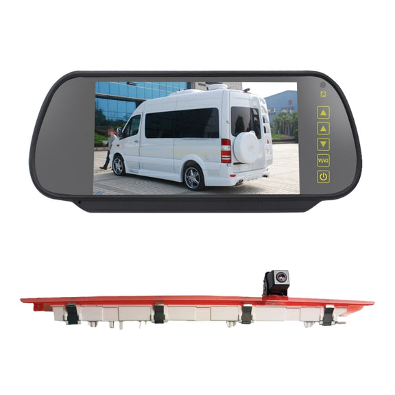 PZ468 Car Water-resistant 170 Degree Brake Light View Camera + 7 inch Rearview Monitor for Mercedes-Benz Vito 2016