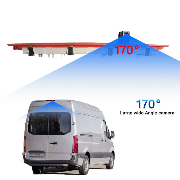 PZ468 Car Water-resistant 170 Degree Brake Light View Camera + 7 inch Rearview Monitor for Mercedes-Benz Vito 2016
