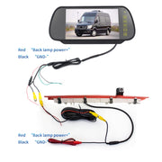 PZ468 Car Water-resistant 170 Degree Brake Light View Camera + 7 inch Rearview Monitor for Mercedes-Benz Vito 2016