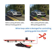 PZ468 Car Water-resistant 170 Degree Brake Light View Camera + 7 inch Rearview Monitor for Mercedes-Benz Vito 2016