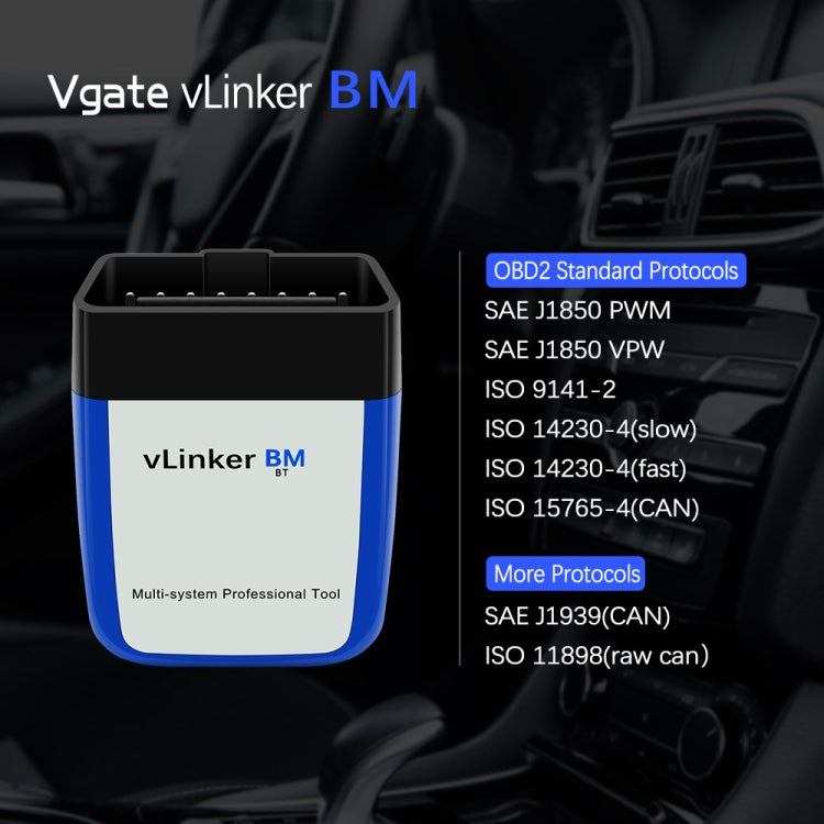Vgate VLINKER BM V2.2 Bluetooth 3.0 Android Phone Car OBD Fault Diagnosis Detector - free shipping - PMC TechLife - Order now!