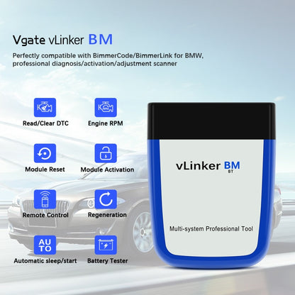 Vgate VLINKER BM V2.2 Bluetooth 3.0 Android Phone Car OBD Fault Diagnosis Detector - free shipping - PMC Jewellery - Order now!