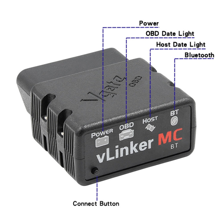 Vgate VLINKER MC V2.2 Bluetooth 3.0 Car OBD Fault Diagnosis Detector - free shipping - PMC Jewellery - Order now!