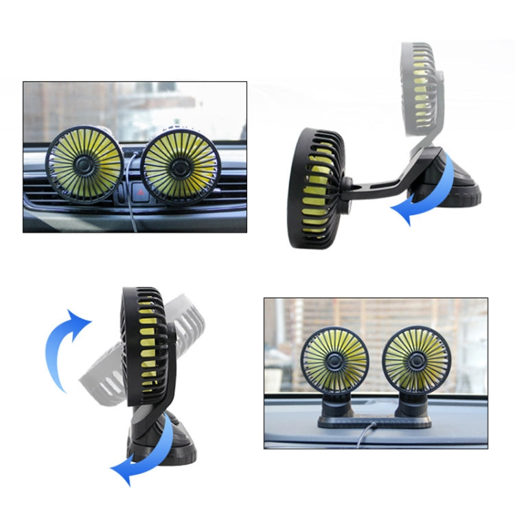 F404 Car Center Console USB Dual-head Electric Cooling Fan with Aromatherapy - free shipping - PMC TechLife - Order now!