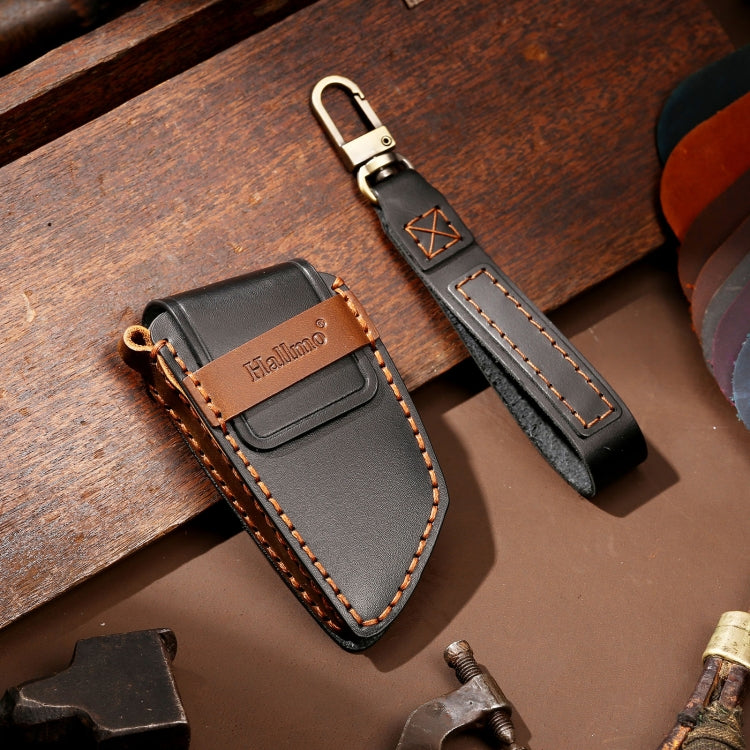 Hallmo Car Cowhide Leather Key Protective Cover Key Case for BMW Blade Style(Black) - free shipping - PMC TechLife - Order now!