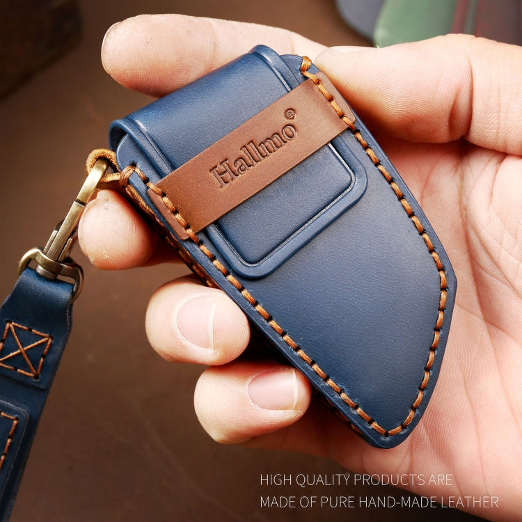 Hallmo Car Cowhide Leather Key Protective Cover Key Case for BMW Blade Style(Black) - free shipping - PMC TechLife - Order now!