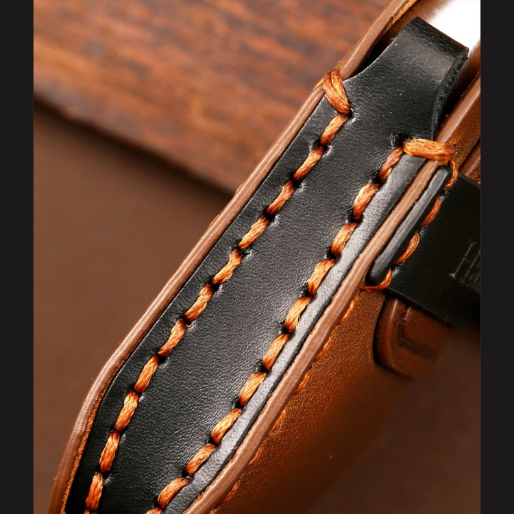 Hallmo Car Cowhide Leather Key Protective Cover Key Case for Old Mercedes-Benz E300L(Blue) - Car Key Cases by Hallmo | Online Shopping South Africa | PMC TechLife | Buy Now Pay Later Mobicred