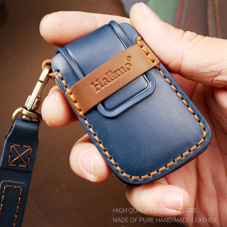 Hallmo Car Cowhide Leather Key Protective Cover Key Case for Volkswagen Lavida A Style(Black) - free shipping - PMC TechLife - Order now!