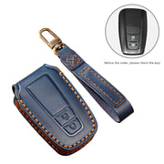 Hallmo Car Cowhide Leather Key Protective Cover Key Case for Toyota Corolla 2018 2-button(Brown)
