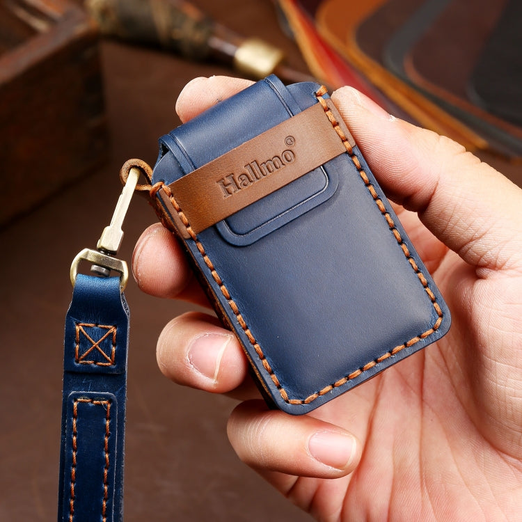 Hallmo Car Cowhide Leather Key Protective Cover Key Case for New Volvo(Black) - free shipping - PMC TechLife - Order now!