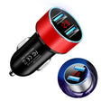 JMG-C016A 5 PCS 5V 3.1A Car Dual USB Charger with LED Display(Red) - Car Charger by PMC TechLife | Online Shopping South Africa | PMC TechLife