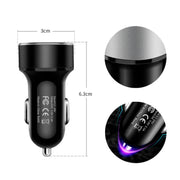 JMG-C016A 5 PCS 5V 3.1A Car Dual USB Charger with LED Display(Red)