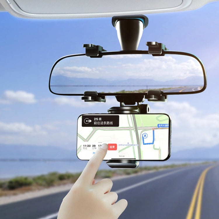 Car Rearview Mirror Mobile Phone Bracket Navigation Recorder Rotating Holder - Car Holders by PMC TechLife | Online Shopping South Africa | PMC TechLife