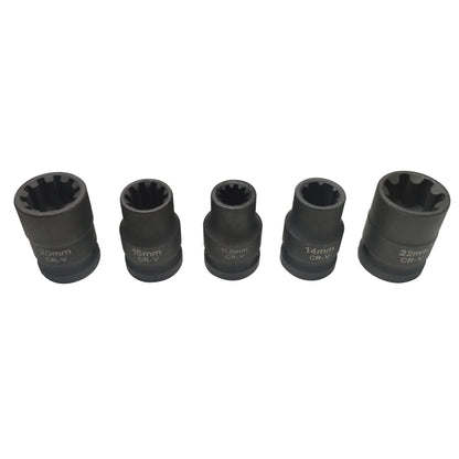 5 in 1 ZK-056 Car VAG Brake Caliper Socket Set for Volkswagen / Audi / Porsche - free shipping - PMC Jewellery - Order now!