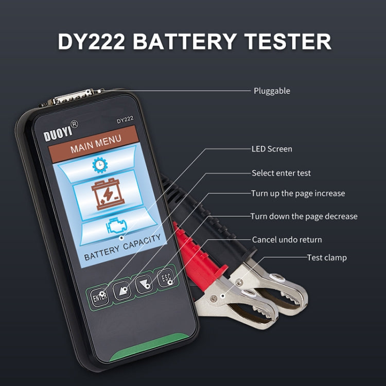 DUOYI DY222 Car 12V / 24V Battery Tester - free shipping - PMC Jewellery - Order now!