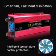 Carmaer Universal 12V to 220V 2000W Car LCD Display Inverter Household Power Converter