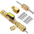 R410A R22 Spool Remover Installation Tool with Dual Size SAE 1/4 and 5/16 Ports - free shipping - PMC TechLife - Order now!