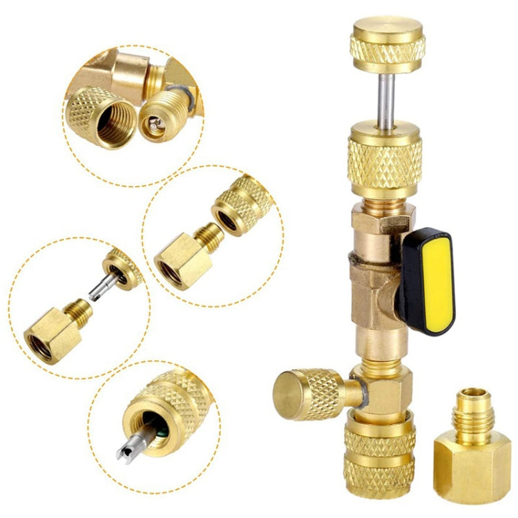 R410A R22 Spool Remover Installation Tool with Dual Size SAE 1/4 and 5/16 Ports - free shipping - PMC TechLife - Order now!