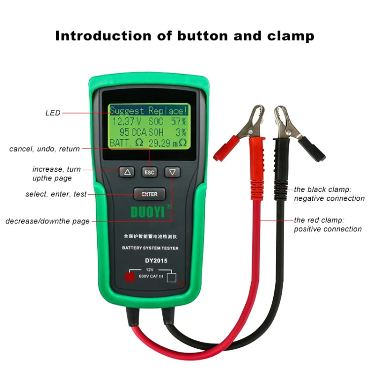 DUOYI DY2015 Car 12V Battery Tester Digital Diagnostic Tools - free shipping - PMC Jewellery - Order now!