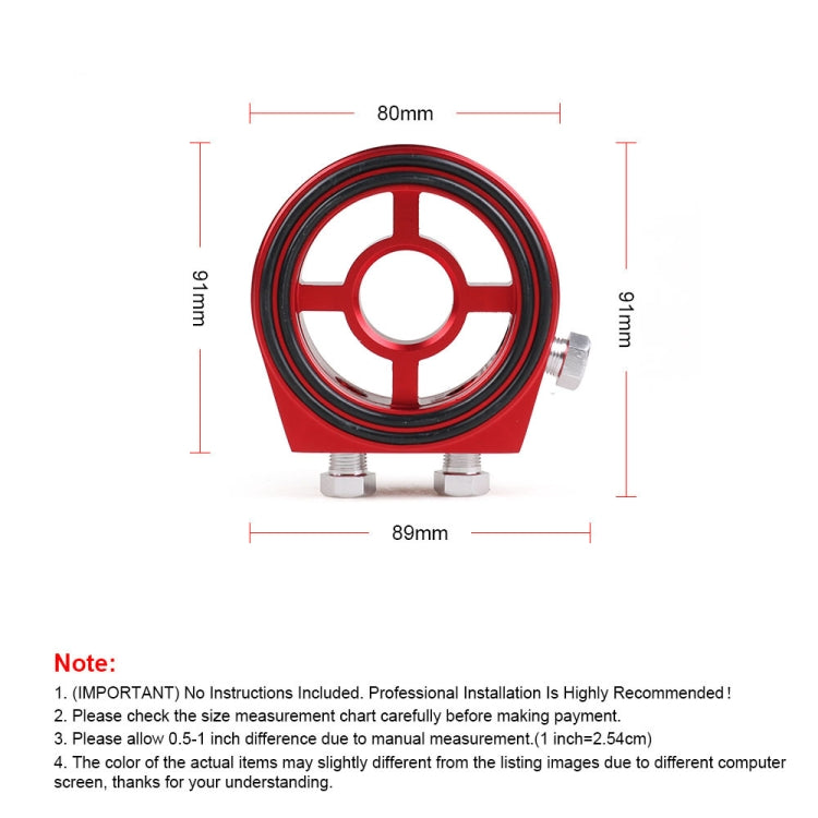 Car Modification Oil Temperature and Oil Pressure Gauge Adapter (Red) - Engine Fittings by PMC TechLife | Online Shopping South Africa | PMC TechLife