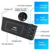 HFC-1051 Car Qi Standard Wireless Charger 15W / 10W Quick Charging for Audi Q5L 2018-2022, Left Driving