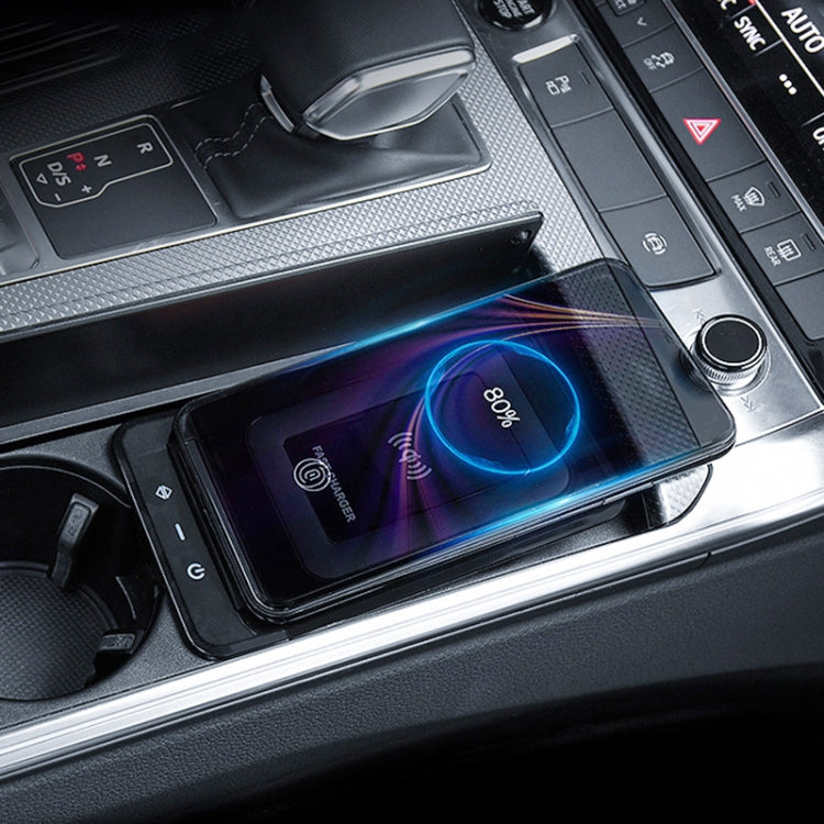 HFC-1052 Car Qi Standard Wireless Charger 15W / 10W Quick Charging for Audi A6L 2019-2022, Left Driving - Wireless Charging Pads by PMC TechLife | Online Shopping South Africa | PMC TechLife