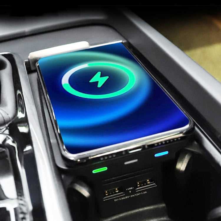 HFC-1010 Car Qi Standard Wireless Charger 10W Quick Charging for Volvo S60 2020-2022, Left and Right Driving
