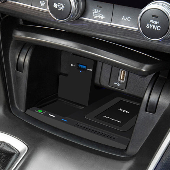 HFC-1005 Car Qi Standard Wireless Charger 10W Quick Charging for Honda Accord 2018-2022, Left Driving