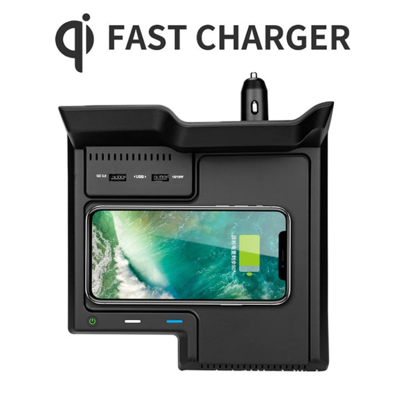 HFC-1060 Car Qi Standard Wireless Charger 10W Quick Charging for Toyota Avalon 2019-2021, Left Driving