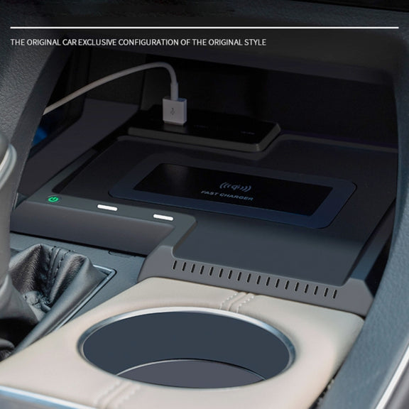HFC-1060 Car Qi Standard Wireless Charger 10W Quick Charging for Toyota Avalon 2019-2021, Left Driving