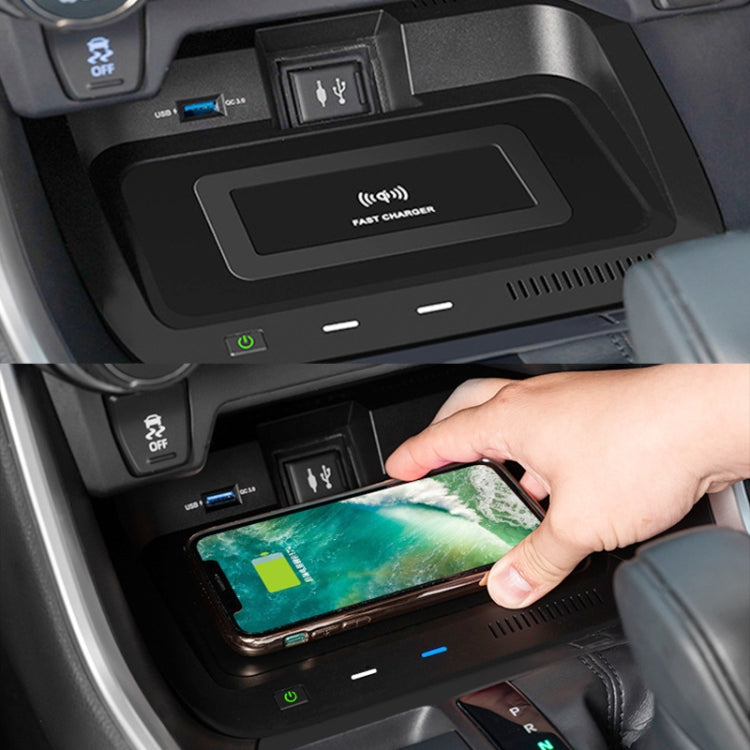 HFC-1062 Car Qi Standard Wireless Charger 10W Quick Charging for Toyota RAV4 2020-2021, Left Driving
