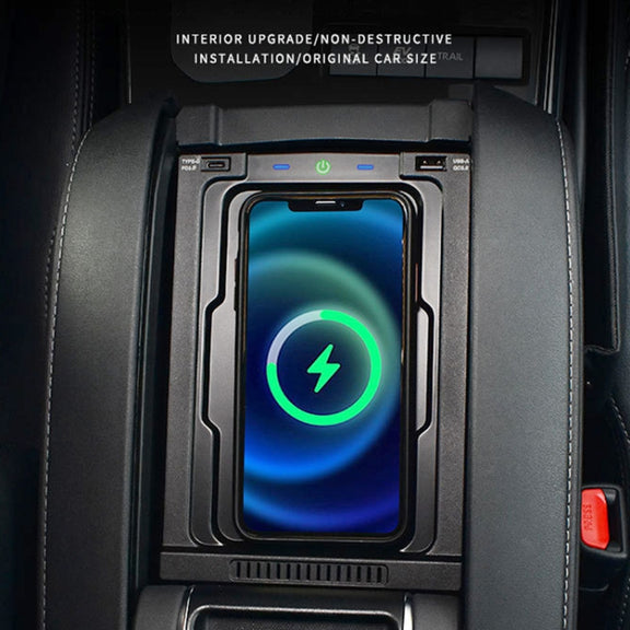 HFC-1065 Car Qi Standard Wireless Charger 10W Quick Charging for Toyota Highlander 2022, Left and Right Driving