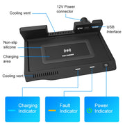 HFC-1040 Car Qi Standard Wireless Charger 10W Quick Charging for Nissan Teana 2019-2021, Left Driving