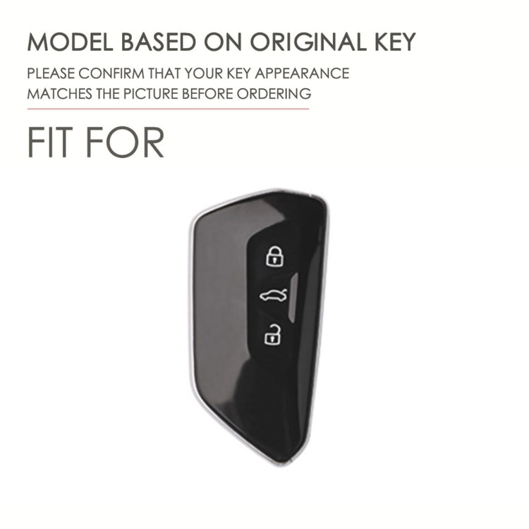 Hallmo Car Cowhide Leather Key Protective Cover for Volkswagen Golf 8(Black) - free shipping - PMC TechLife - Order now!