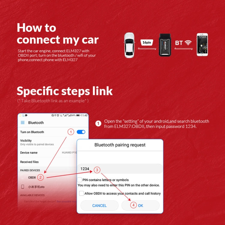 OBD II ELM327 Car Fault Diagnostic Tool V1.5PIC25K80 Chip - Code Readers & Scan Tools by PMC TechLife | Online Shopping South Africa | PMC TechLife