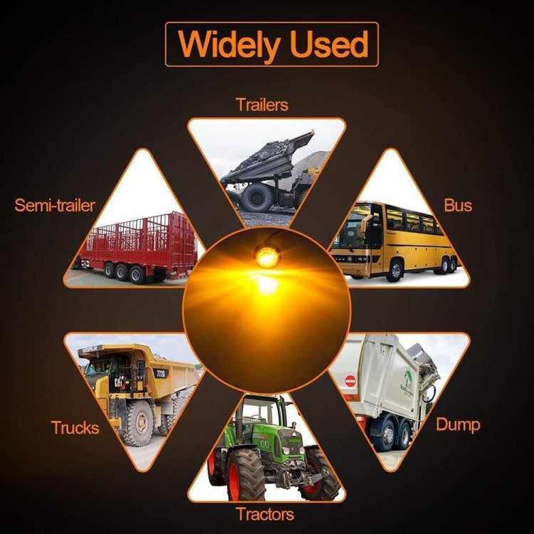 10 PCS MK-009 3/4 inch Car / Truck 3LEDs Side Marker Indicator Lights Bulb Lamp (Blue Light) - free shipping - PMC TechLife - Order now!