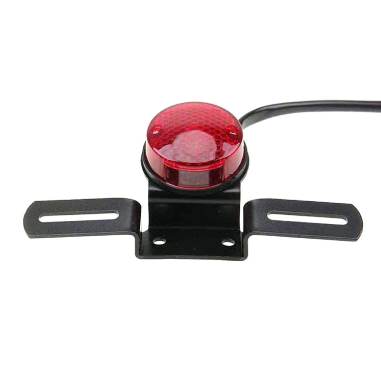 2 PCS Motorcycle Retro Round Brake Light with License Plate Holder - Signal Lights by PMC TechLife | Online Shopping South Africa | PMC TechLife