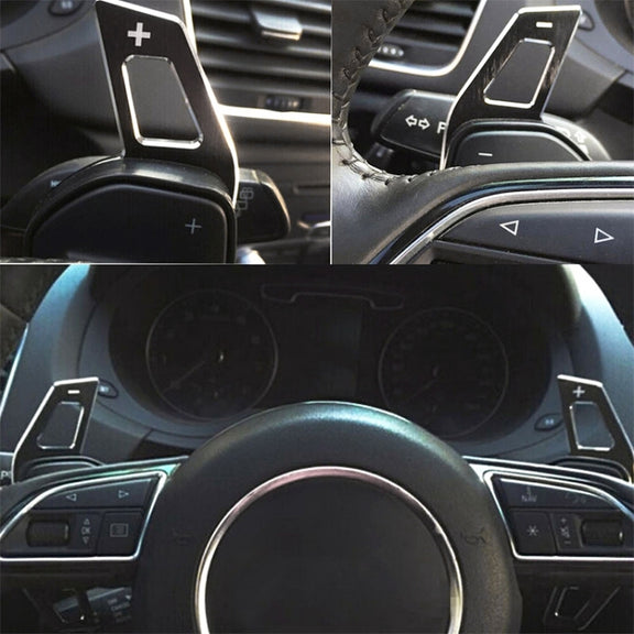 Car Modification Aluminum Paddle Shift Extensions for Audi A3 / S3 2017-2020 Steering Wheel Gear Shifters