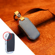 For Kia Car Cowhide Leather Key Protective Cover Key Case, Square Version (Blue) - Car Key Cases by PMC TechLife | Online Shopping South Africa | PMC TechLife