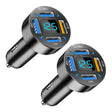 2pcs 4 in 1 USB QC3.0 Digital Display Car Fast Charger - Car Charger by PMC TechLife | Online Shopping South Africa | PMC TechLife