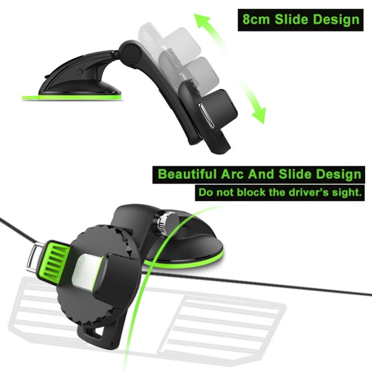 Multifunctional Car Center Console Dashboard Suction Cup Phone Holder (Black) - Car Holders by PMC TechLife | Online Shopping South Africa | PMC TechLife