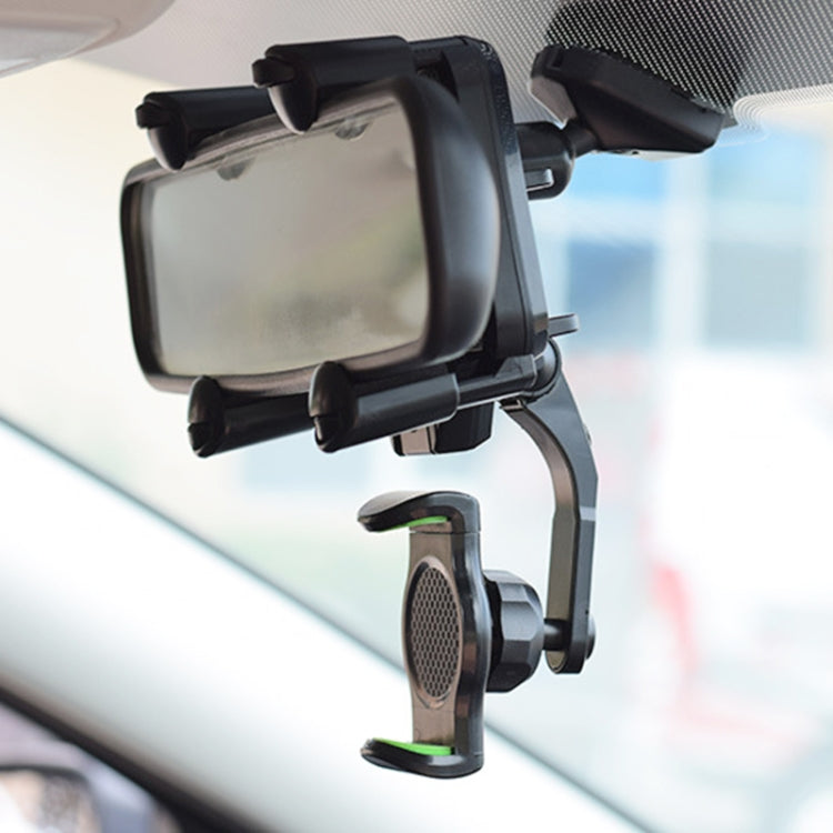 Car Rear Mirror Navigation Phone Holder (Green) - Car Holders by PMC TechLife | Online Shopping South Africa | PMC TechLife