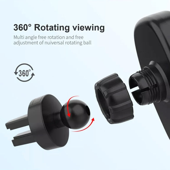 Car Wireless Charger Multifunctional Mobile Phone Wireless Charger Stand (Black)